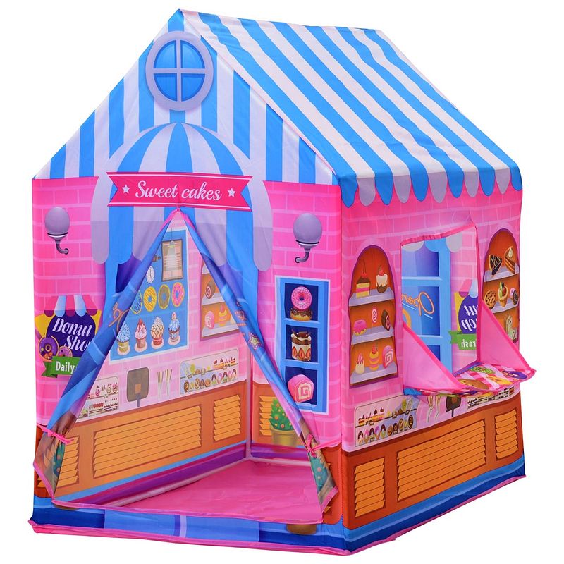 Foto van Speeltent winkeltje - speelgoed - speelgoed vanaf 3 jaar - speelhuisje - tenten - polyester - 93 x 69 x 103 cm