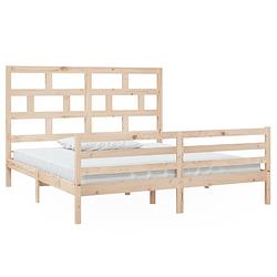 Foto van The living store bedframe massief hout 180x200 cm 6ft super king - bed