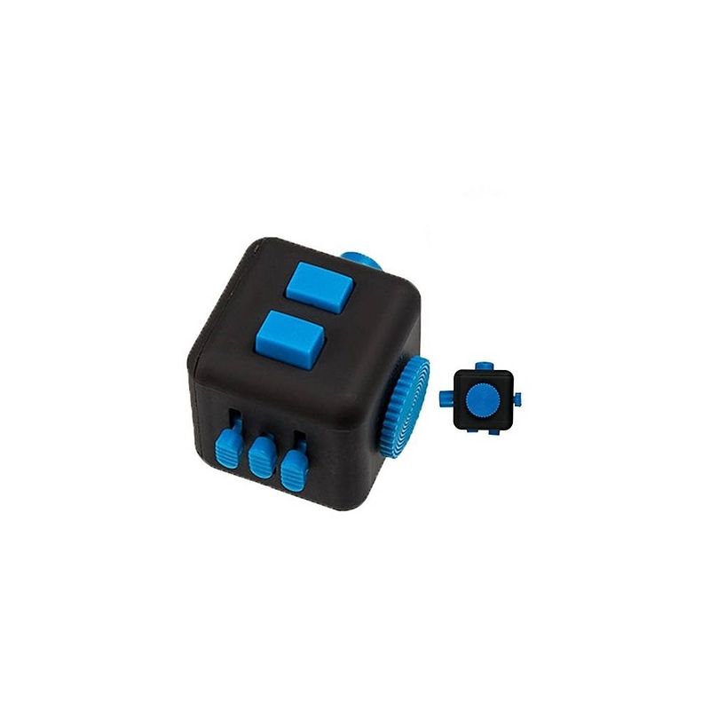 Foto van Banzaa fidget cube - wriemel kubus zwart blauw