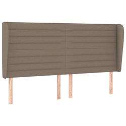 Foto van Vidaxl hoofdbord met randen 163x23x118/128 cm stof taupe