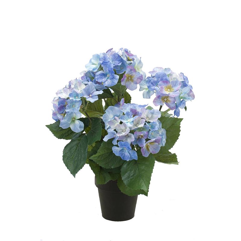 Foto van Hortensia kunstplant blauw 40cm