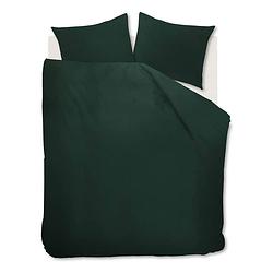 Foto van Beddinghouse organic basic dekbedovertrek - 2-persoons (200x200/220 cm + 2 slopen) - katoen - dark green