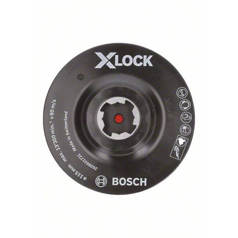 Foto van Bosch accessories 2608601721 bosch x-lock klittenbandschijf 115 mm