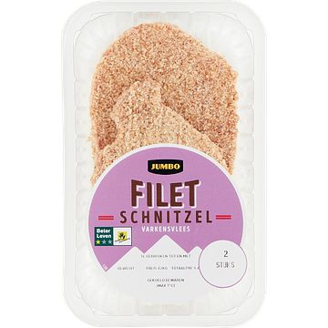 Foto van Jumbo varken filet schnitzel gepaneerd 2 stuks ca. 250g