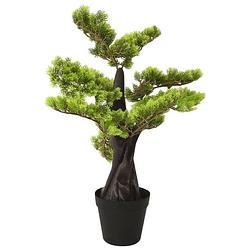 Foto van Vidaxl kunstplant met pot cipres bonsai 60 cm groen