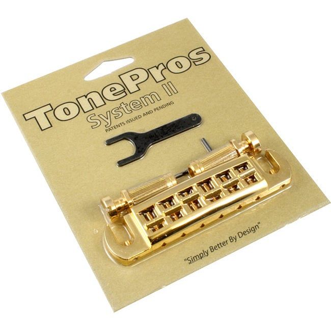 Foto van Tonepros avt2-g-g wraparound adjustable bridge goud