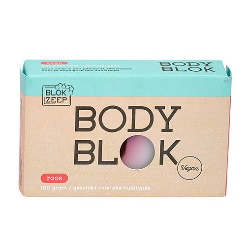 Foto van Blokzeep body bar roos