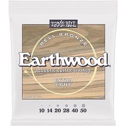 Foto van Ernie ball 2350 earthwood bell bronze extra light 10-50 snarenset voor westerngitaar