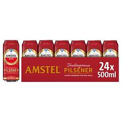 Foto van Amstel pilsener bier blik 24 x 500ml tray bij jumbo