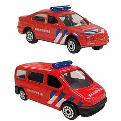 Foto van Nederlandse brandweer speelgoed modelauto set 2-dlg
