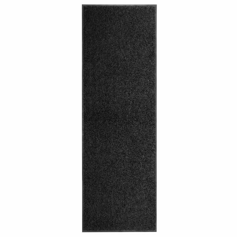 Foto van Vidaxl deurmat wasbaar 60x180 cm zwart