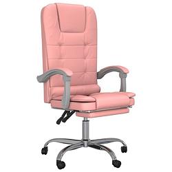 Foto van The living store ergonomische bureaustoel - roze - 63x56cm - massagefunctie