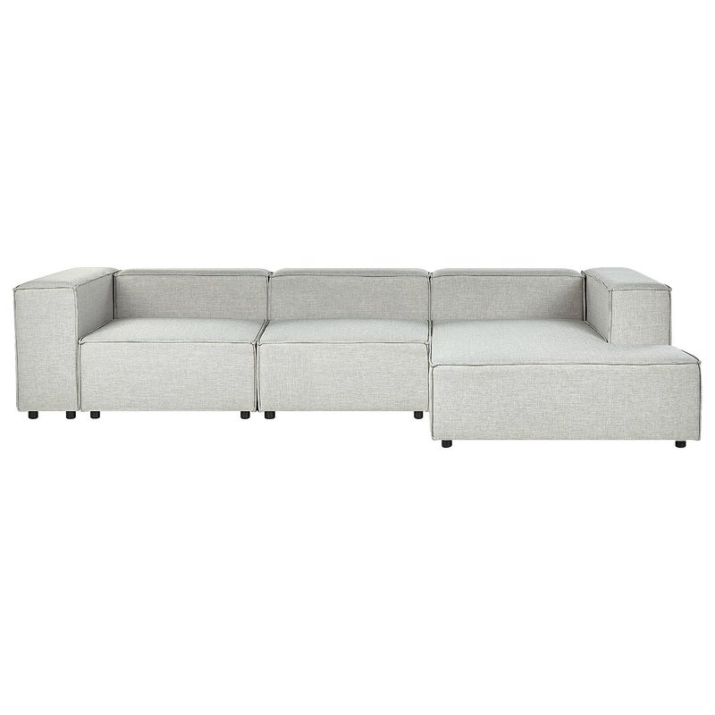 Foto van Beliani aprica - modulaire sofa-grijs-linnen