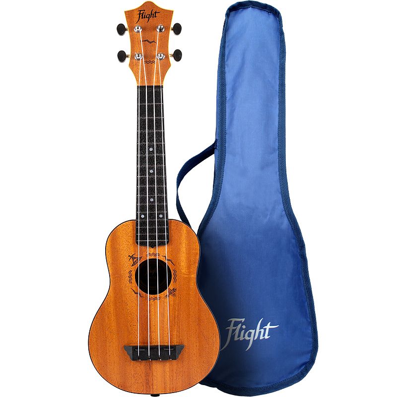 Foto van Flight travel series tus53 mahogany sopraan ukelele met gigbag