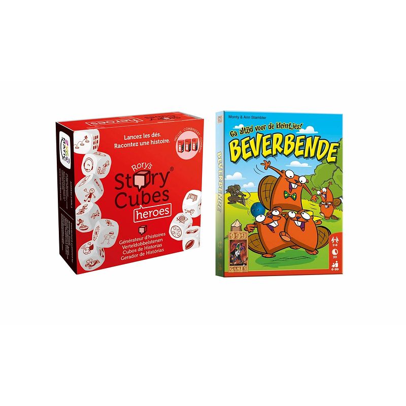 Foto van Spellenbundel - dobbelspel - 2 stuks - rory'ss story cubes heroes & beverbende