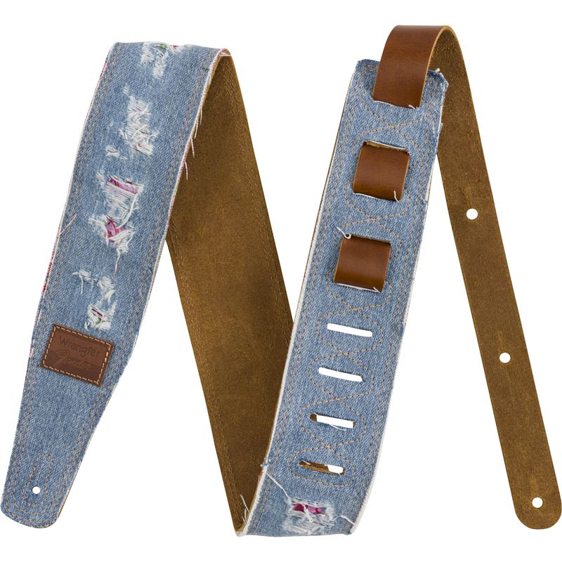 Foto van Fender x wrangler® ripped denim strap indigo gitaarband