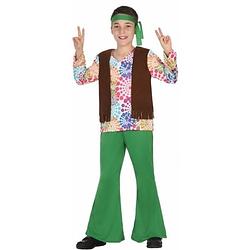 Foto van Jaren 60 hippie verkleedoutfit voor jongens 128 (7-9 jaar) - carnavalskostuums