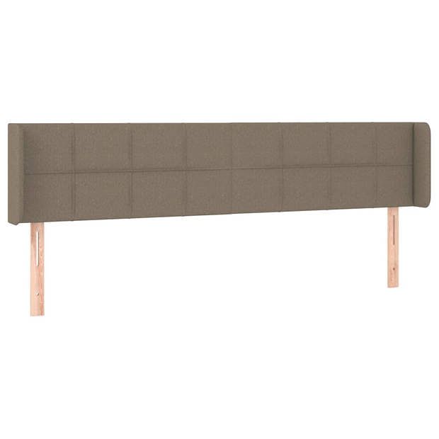 Foto van Vidaxl hoofdbord met randen 203x16x78/88 cm stof taupe