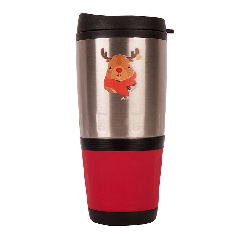 Foto van Biggdesign reisbeker - travel mug - kerst cadeau - 450 ml - koffiebeker - koffie to go beker