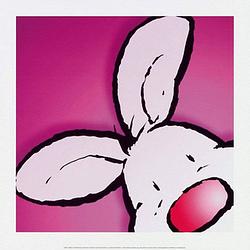 Foto van Jean paul courtsey - rabbit kunstdruk 30x30cm