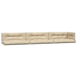 Foto van The living store palletkussens - polyester - 120 x 80 x 12 cm - beige