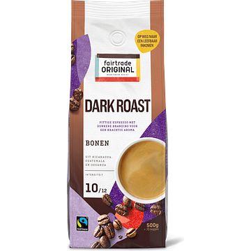 Foto van Fairtrade original dark roast bonen 500g bij jumbo