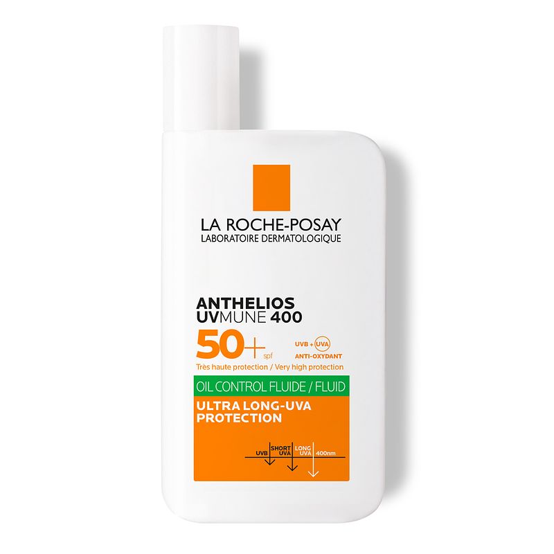 Foto van La roche-posay anthelios uvmune 400 invisible fluide oil control spf50+