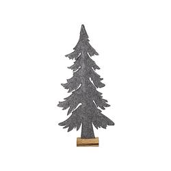 Foto van Hit - kerstboom vilt op houten voet 83 cm grijs