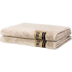 Foto van Luxe handdoeken - badhanddoek - 100% katoen - 600 g/m² -70 x 140 cm- créme - set van 2