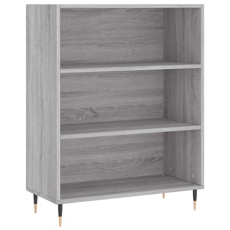 Foto van The living store boekenkast - modern - meubel - 69.5x32.5x90 cm - grijs sonoma eiken