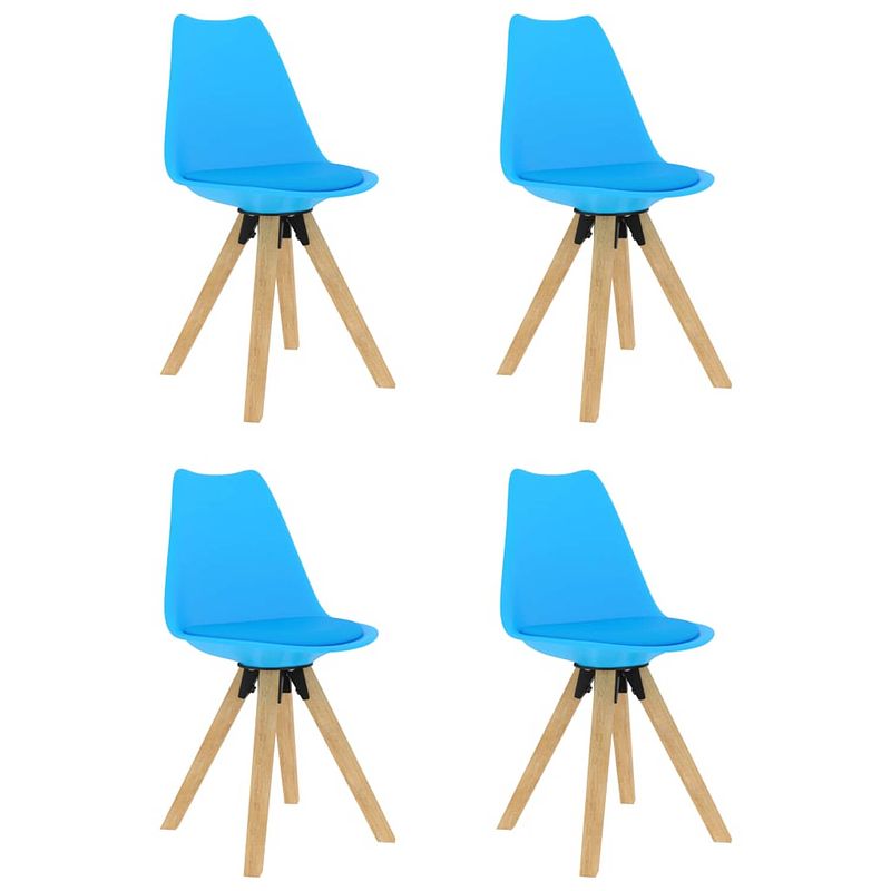 Foto van Vidaxl eetkamerstoelen 4 st blauw