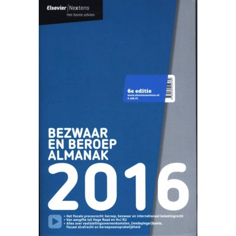 Foto van Elsevier bezwaar en beroep almanak / 2016