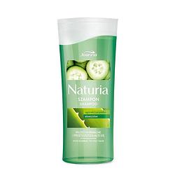 Foto van Naturia shampoo voor normaal en vet haar komkommer en aloë vera 200ml