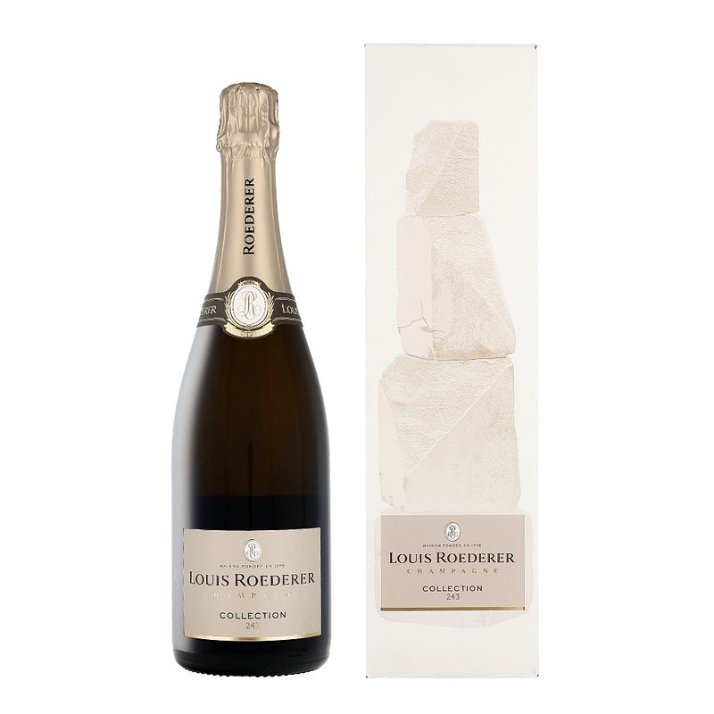 Foto van Louis roederer brut collection 243 75cl wijn + giftbox