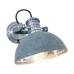 Foto van Industriële wandlamp - steinhauer - metaal - industrieel - e27 - l: 25cm - voor binnen - woonkamer - eetkamer - groen