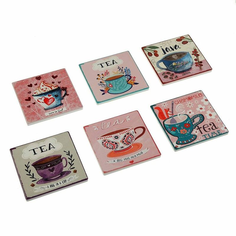 Foto van Onderzetters versa tea (10 x 10 cm) (6 onderdelen)