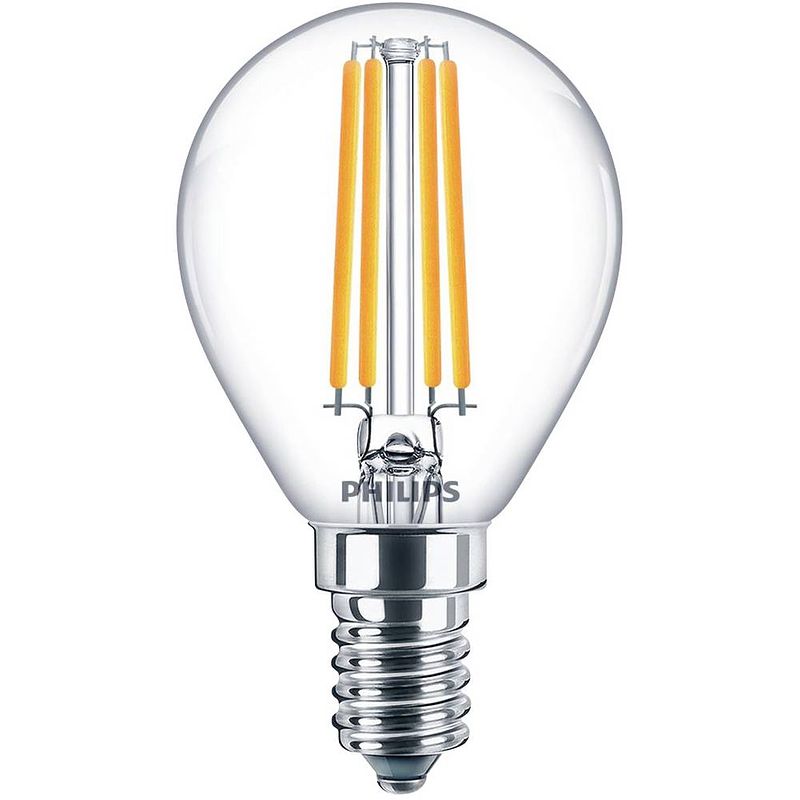 Foto van Philips lighting 76233900 led-lamp energielabel e (a - g) e14 6.5 w = 60 w koudwit (ø x l) 45 mm x 45 mm 1 stuk(s)