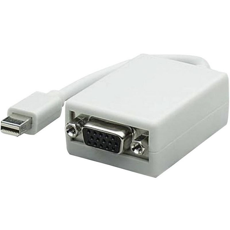 Foto van Manhattan 322508-cg vga / displayport adapter [1x mini-displayport stekker - 1x vga-bus] wit 0.17 m