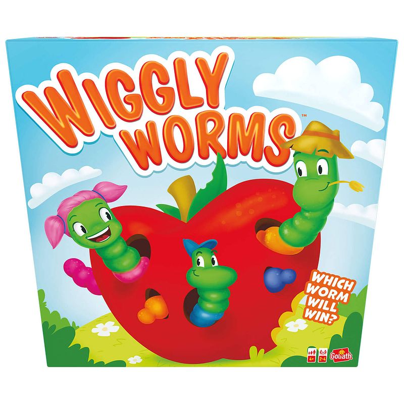 Foto van Wahu denkspel wiggly worms junior rood/groen 41-delig