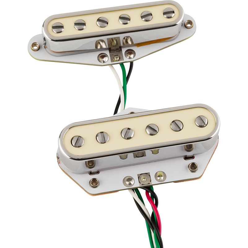 Foto van Fender cobalt chrome telecaster pickup set elementenset voor elektrische gitaar