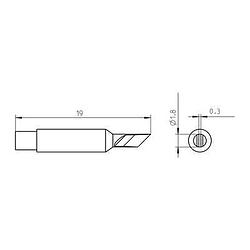 Foto van Weller rtm 025 k ms soldeerpunt mespunt 45° grootte soldeerpunt 2.5 mm lengte soldeerpunt: 19 mm inhoud: 1 stuk(s)