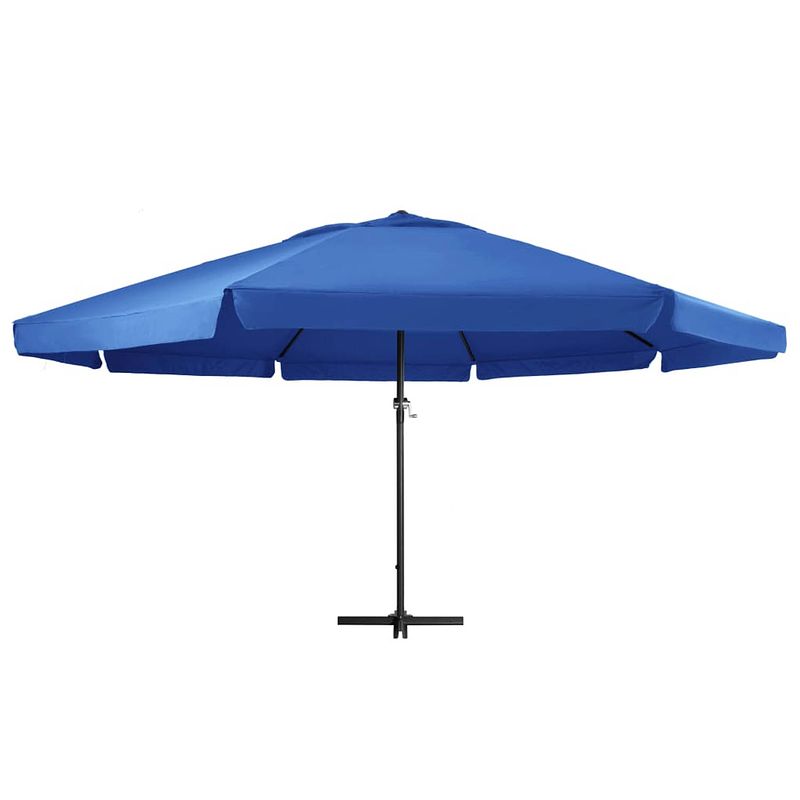 Foto van The living store parasol the living store - tuinparasol - 500 x 385 cm - azuurblauw