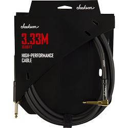 Foto van Jackson high performance jack kabel zwart recht-haaks 3.33 m