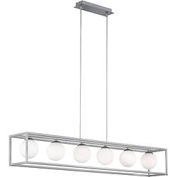 Foto van Wofi aurelia 7341.06.64.8000 led-hanglamp led g9 energielabel: f (a - g) 21 w nikkel (mat)