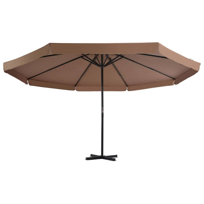 Foto van The living store tuinparasol - hangend - 500 x 385 cm - taupe