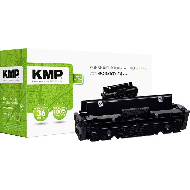 Foto van Kmp h-t239x tonercassette vervangt hp 410x, cf410x zwart 6500 bladzijden compatibel toner