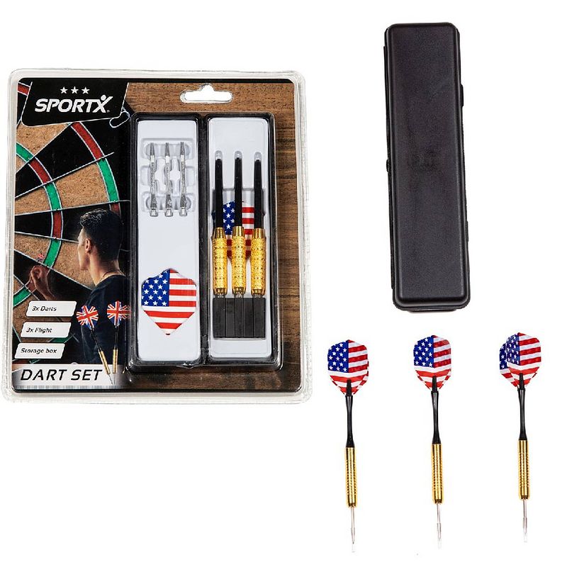 Foto van Sportx dart set in case