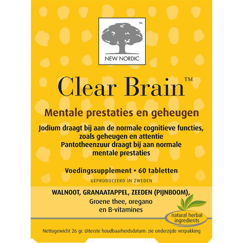 Foto van New nordic clear brain tabletten