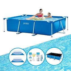 Foto van Intex zwembad rectangular frame 220x150x60 cm - inclusief accessoires