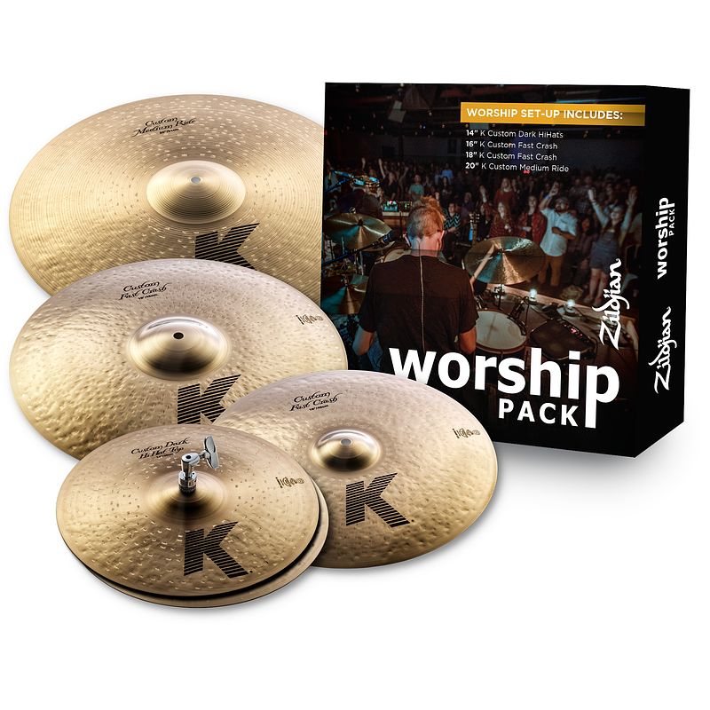 Foto van Zildjian k custom worship pack bekkenset 14-16-18-20